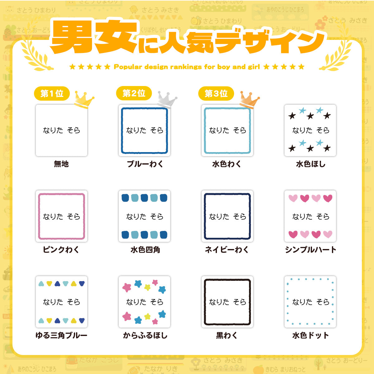 布にアイロン無しで貼れる 布用 名前シール ノンアイロン タグ用 布用 シンプル お名前シール