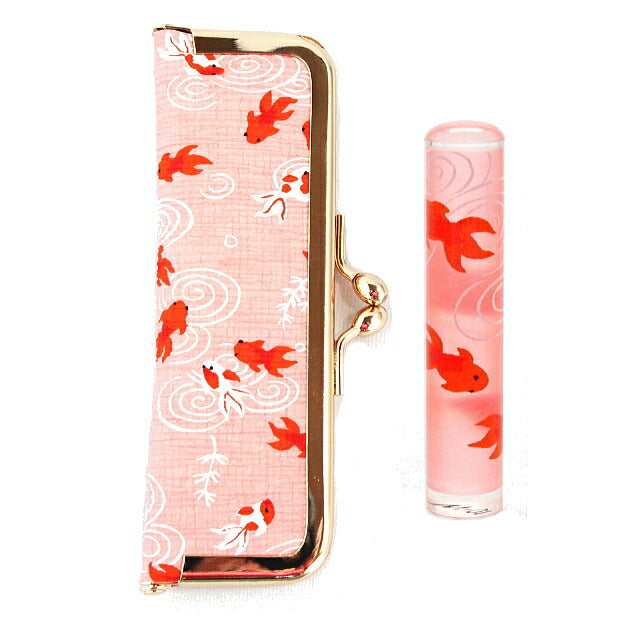 おしゃれはんこ 和紙柄 和紙柄がまぐちケースセット 【12.0mm】