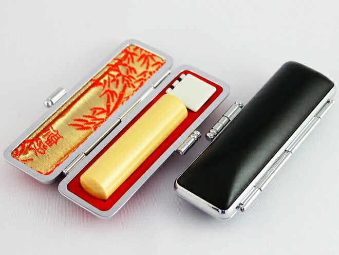 上柘 高級牛皮印鑑ケース(黒)付 【18.0mm】