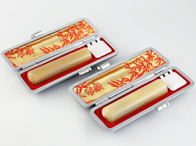 オランダ水牛 高級もみ革印鑑ケース付 【13.5/18.0mm】