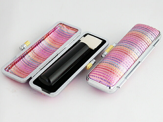 黒水牛 かぐや印鑑ケース(ピンク)付 【12.0mm】