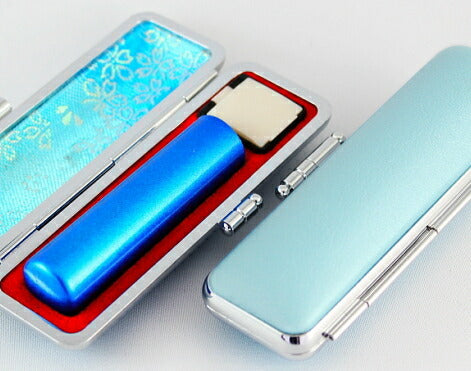 カラー天然本水牛 パステルケース付(水色) 【15.0mm】 メタリックブル−