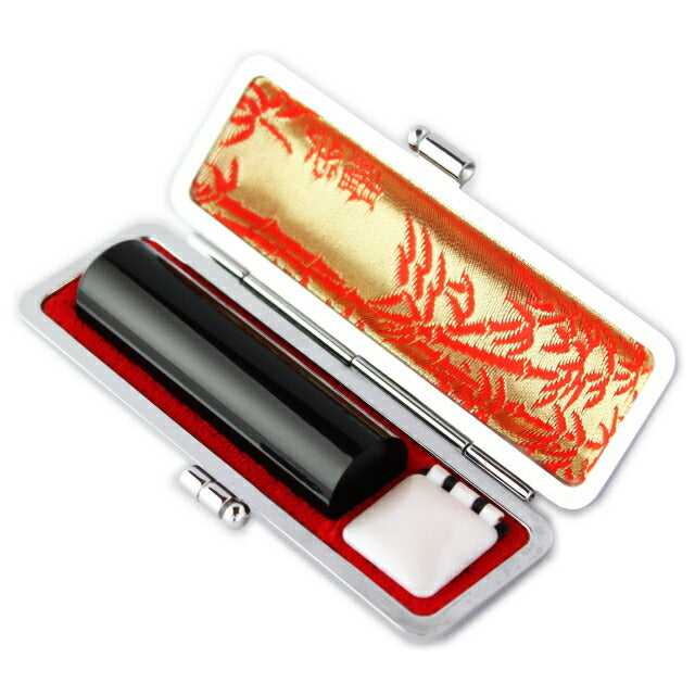 黒水牛 高級もみ皮印鑑ケース付 【10.5mm〜15.0mm】