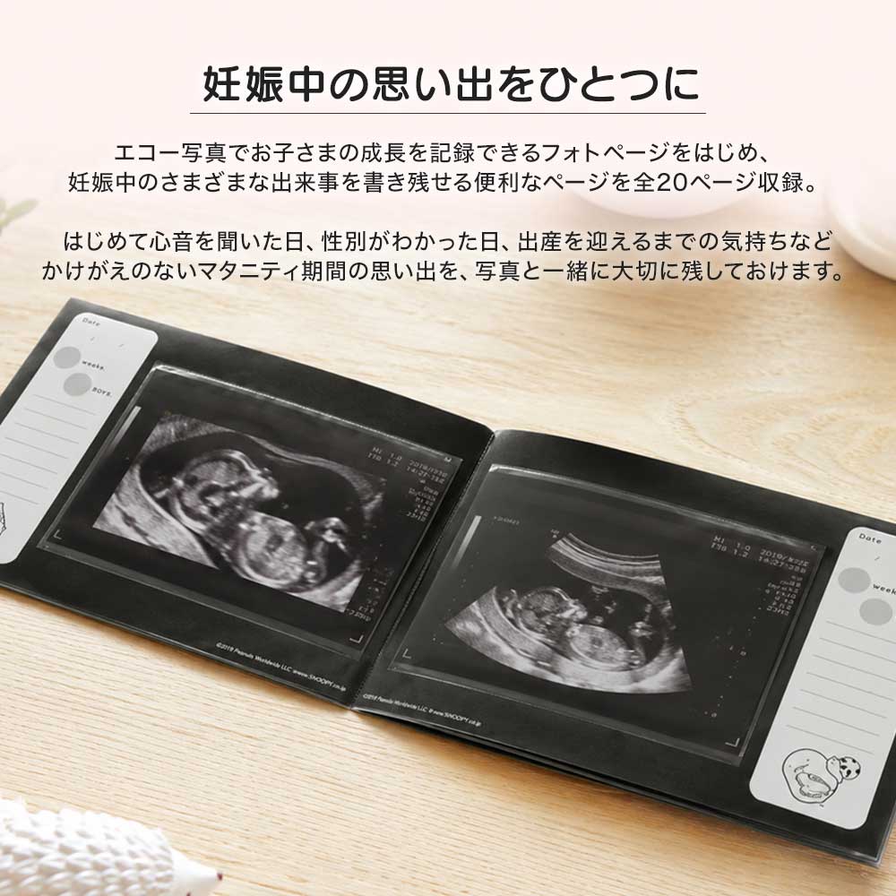 エコー写真アルバム &mom アンドマム サンスター文具 選べる3柄 スヌーピー ディズニー ベビーミッキー すみっコぐらし マタニティ アルバム エコーアルバム 母子手帳ケース 妊娠 記録 出産祝い プレゼント 日本製