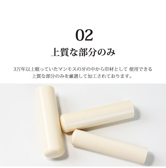 マンモス 高級もみ革印鑑ケース付 【12.0mm】