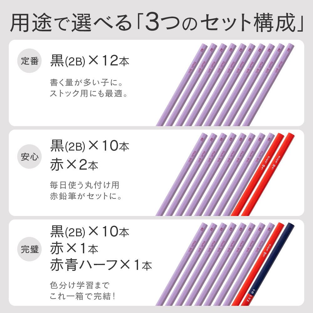 ペンペン マット  (無地) 鉛筆 12本 1ダース 名入れ 赤・赤青鉛筆入り えんぴつ 卒園記念 入学祝