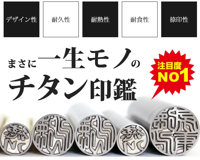 シルバーブラストチタン ブラックもみ革印鑑ケース付 【10.5～15mm】 ステンレス球 or スワロ付