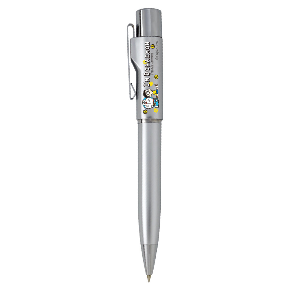 I'm Doraemon ドラえもん スタンペンGノック式 浸透印 ネーム印 黒ボールペン 名入れ 9mm 楷書体 はんこ 印鑑 認印 多機能ペン コンパクト ポケット シルバー ピンク ブルー ブラック
